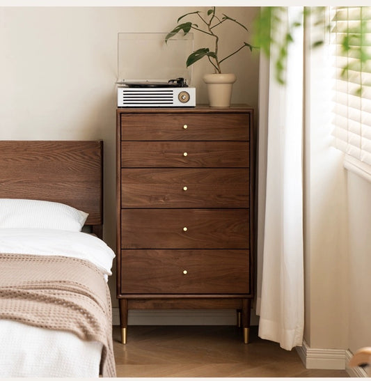 Pitu Five-Drawer Dresser in Walnut