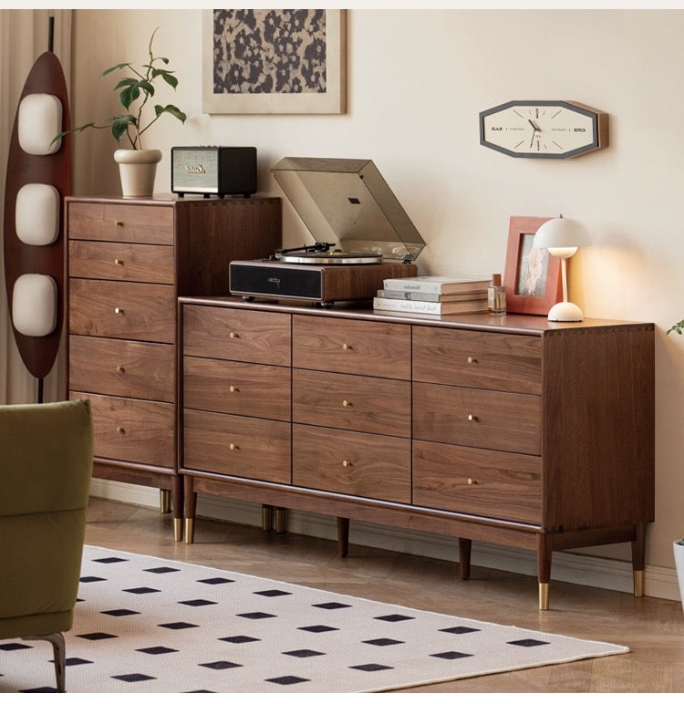 Pitu Five-Drawer Dresser in Walnut